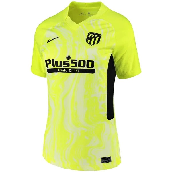 Camiseta Atlético De Madrid Replica Tercera Ropa Mujer 2020/21 Verde Fluorescente